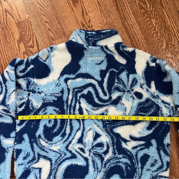 ASOS 4505 ski borg 1/4 zip sweat in blue swirl print - Size 8 - Picture 6 of 8